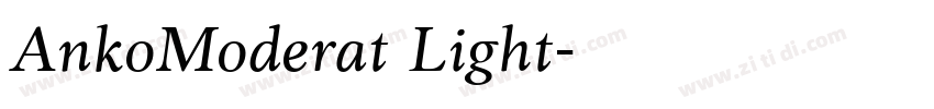 AnkoModerat Light字体转换